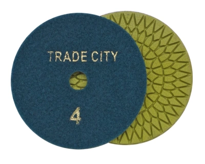 Алмазные гибкие шлифовальные круги Цветочек Pads 4-STEP D100 №4